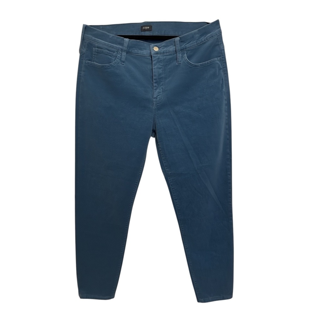 J.Crew Corduroy Pants Women's 33 Teal Blue Skinny Re-Imagined Preppy Minimalist